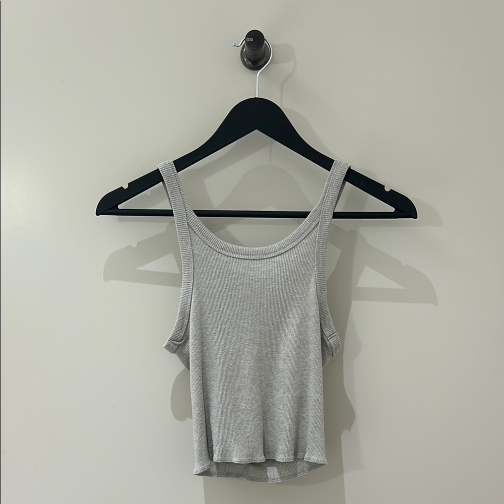 Urban Outfitters Grey Cropped Tank Top